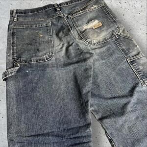 Wrangler Jeans Mens 32 X 34 Blue Medium Wash Regular Fit Denim